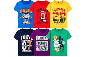 T2F Boys Boys Half Sleeve Tshirt T-Shirt (pack of 6)