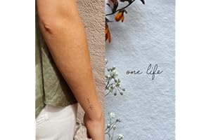 Tattoo Inkster - una vida | Tatuajes Temporales Veganos Impermeables para Adultos - Color Certificado Cosmético de la UE - Tatuaje Revolucionario de 2 Semanas