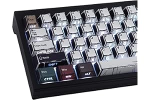 ‎JAKETSAI PBT Keycaps 134 Keys Manga Mixed Light Keycap, Retro Style Side Printed Shine Through Keycaps, Dye Sublimation Custom Keycap for Cherry MX Switch Mechanical Keyboards