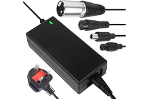 BOYIGOG 42V 2A Power Supply Adapter Electric Scooter Charger with Fan Radiator and Led Indicator for 2 Wheel Balance Scooter, Drifting Board, Unicycle, Electric Bike