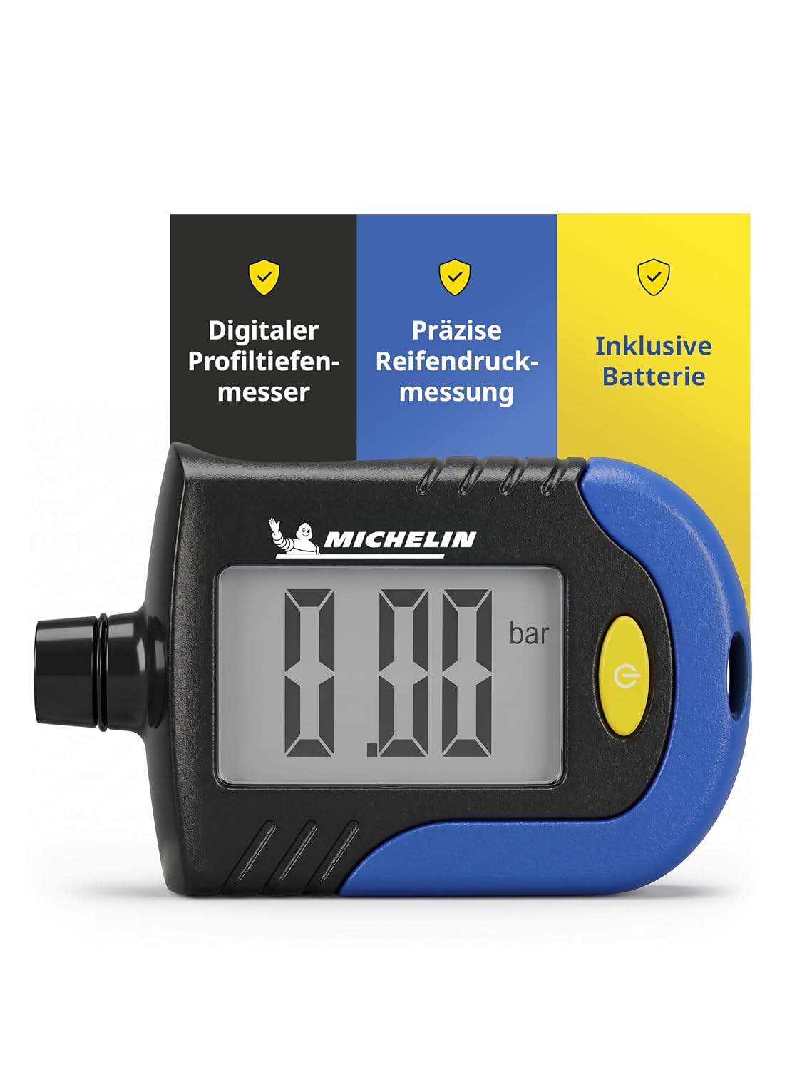 MICHELIN Digitale manometer/drukregelaar met bandenslijtagemeting - 009526