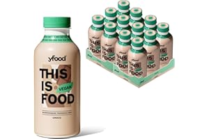 yfood vegan choco, pasto pronto da bere, THIS IS FOOD drink, 26 g di proteine, 26 vitamine e minerali, frullati vegani (12 x 500 ml)