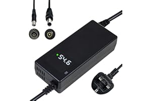 YANGZIDIANYUAN 54.6V 2A fast charger for 48V lithium battery, with LED display and multiple protection and repair functions, equipped with connectors (RCA 8mm, DC 5.5 * 2.1mm)