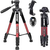 coverzone Zomei Q111 Kamera Tripodu Cep Telefonu Tutuculu + Uzaktan Kumanda, Al&uuml;minyum Alaşım Hafif Kamera Ayaklı Tripod 3 Y&ouml;
