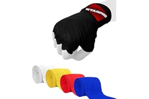 Starpro Bande Boxe sous Gants Intérieurs et Protecteur de Poing et de Pouce pour la Formation en Boxing, Sparring, Muay Thaï, Kickboxing, MMA, Arts Martiaux et Combat Training - Couleurs Variées
