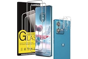 Coiwxmoi 2 sztuki szkła hartowanego do Motorola Moto Edge 40 Neo folia ochronna z 2 ochraniaczami na aparat Twardość 9H Anti-scratch Anti-Fingerprint, Ultra przezroczysta bez pęcherzyków szklanka