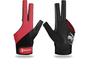 YFY Lion helper Billard-Handschuhe für linke Hand 3 Finger, Spleißprozess, Snooker-Queue-Sporthandschuh, beliebte Größen für Damen und Herren