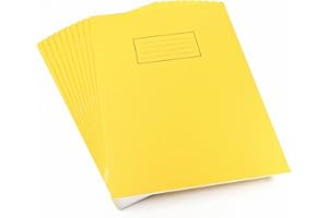 Silvine Exercise Book Ruled with Margin A4 Yellow (Pack of 10)