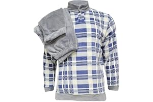 LUGA SHOP Pigiama Uomo Invernale Caldo Pile SOFFICE Coral Maglia Pantalone M L XL 2XL