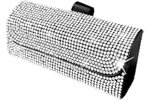 Błyszczący uchwyt na okulary z haczykami samochodowymi, FineGood etui na okulary samochodowe kryształowy uchwyt na okulary przeciwsłoneczne do samochodu osłona przeciwsłoneczna etui do przechowywania