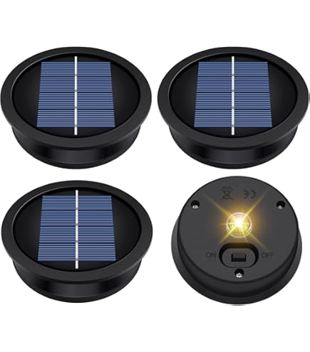 Best 6cm 6 Pack Solar Light Replacement Tops - 3 Inch Waterproof Lantern Parts With Battery For Garden & Patio Solar Light Replacement Top Parts Waterproof