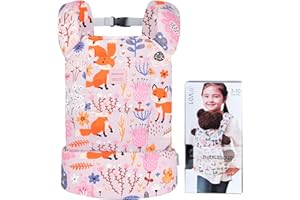 Bebamour Baby Doll Carrier for Kids Baby Doll Accesorries Storage Bag Backpack Stuffed Toys Carrier Doll Baby Carrier, Beige Fox