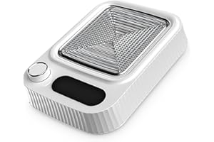 Yulado Aspirador Uñas Profesional, 80W 4500RPM Extractor De Polvo Para Uñas de Escritorio, Apto Para Salones De Manicura Y Hogares Aspirador Uñas Gel, Blanco Nail Dust Collector