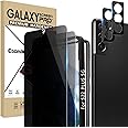 Esanik Privacy Screen Protector for Samsung Galaxy S22 PLUS 6.6 Inch [2 + 2 Pack], 2 x PET Anti Spy Screen Cover [Not Glass] + 2 x Camera Lens Tempered Glass