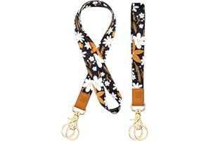 HINSLY Smycz na klucze na nadgarstek, smycz na klucze, smycz na klucze, 2 sztuki z 4 brelokami, smycz na klucze, smycz na nadgarstek, breloczek do kluczy dla kobiet, kluczy samochodowych