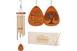 Niyewsor Best Friend Birthday Gifts for Women or Men, Wind Chime for Christmas Birthday, Friendship Gifts for Women, Men, Besties, BFF, Garden Decoration