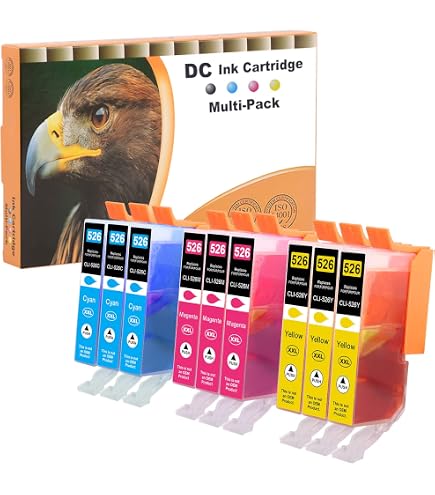 Supply Guy 5 Cartucce Per Stampanti con Chip compatibile con Canon PGI-525 CLI-526 per Canon Pixma IP4850 IP4950 IX-6550 MG5140 MG5150 MG5240 MG5250 MG5340 MG5350 MX715 MX885 MX895