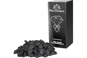 Heka Naturals Shungite Frammenti per la Purificazione dell’Acqua | 500g – Cristalli Purificazione Acqua, Cura, Decorazione Casa, Filtro Acqua Parte Di Equipaggiamento Campeggio
