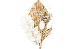 atnayo Dried Flowers for Cakes, Gold Palm Leaf Cake Topper,Boho Decorations