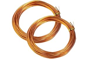 BEOTNP 2 Roll Picture Wires, 20m Picture Hanging Wires Heavy Duty, 0.8mm AIuminum Brass Wire, Pictures Frame Wire, Metal Frame Wiress for Mirrors, Artwork, Clocks and DIY