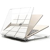 Minesk MacBook Air【M5/M4/M3/M2】13.6 in&ccedil; | ile Uyumlu Crystal Ultra Şeffaf Sert Kılıf | 2026/2025/2024/2023/2022 | A3449 - A32