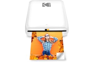KODAK Step trådlös mobil fotoskrivare (vit) Kompatibel med iOS- och Android-, NFC- och Bluetooth-enheter