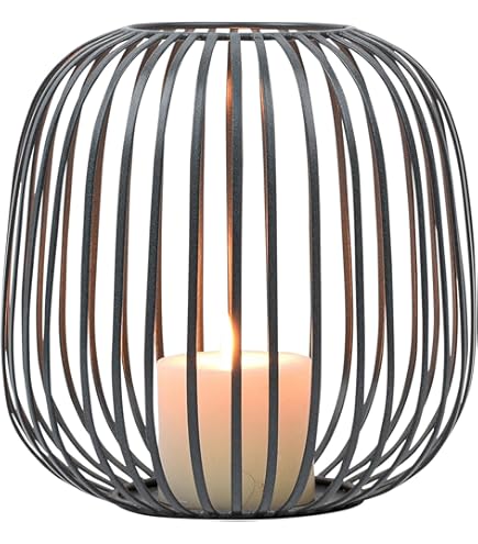 Marrakesch Teelichthalter 14cm - Schwarz-Gold Windlicht Aus Metall