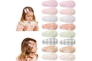 JEYORZY 16pcs Baby-Haarspangen, Hair Clips, Niedliche handgefertigte Kleinkind-Haarspangen, Haarspangen Kinder Mädchen Süße Haarnadel aus Stoff haarklammern mädchen für Kleinkinder Haarstyling Make Up