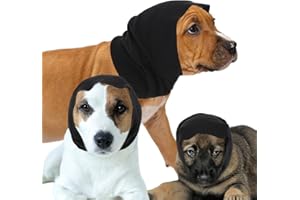 FADCAER Snood dla psa, cieplejsze nauszniki dla zwierząt domowych, pielęgnacja psów, miękkie nauszniki dla psa, redukcja hałasu, nauszniki dla psa, wygodne, ochraniacze na szyję i uszy, łagodząca lęk, kaptur,