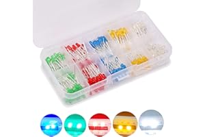 KA WAH CORE 3mm LED Diode, 250 Pcs Multicolor LED Emitting Diodes Light, 3V LED Assortment Kits for Science Projects etc (3mm Multicolor)