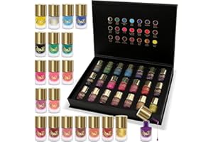 Beauty4Britain Set Smalto Per Unghie Opaco 21 Smalto Per Unghie Diversi Colori Moderni Scatola di lusso nera e oro