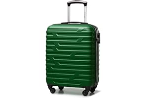WITTCHEN A-line II Kabinengepäck Kabinenkoffer Handgepäck Rollkoffer Reisekoffer Bordkoffer Hartschale ABS Hochwertiger und Stabiler Größe S Grün