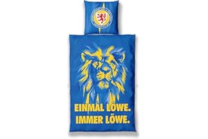 BRAUNSCHWEIG BTSV Eintracht Braunschweig Bettwäsche - Einmal Löwe. Immer Löwe - 2-teilig im Jutebeutel BTSV - Plus Lesezeichen Wir lieben Fußball