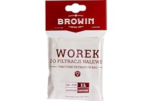 Browin 810600 Sac Filtrant Ø 12 cm| Filtre pour Seau, pour Bocal | Filtrage du Vin, des Liqueurs, des Jus | Capacité 1,2 L | Filtre Durable, Réutilisable, avec une Bande élastique
