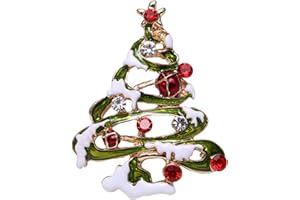 UTICON Enamel Pins, Christmas Trees Rhinestone Inlaid Brooch Pin Sweater Shirt Collar Breastpin - 1