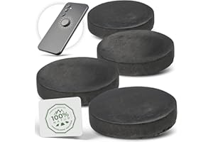 PURAJA 4x Schungit Aufkleber | Original aus Karelien | Schungit Platte für Handy, Smartphone, Tablet und Laptop | Schungit Sticker mit Zertifikat aus der Zazhoginskij Mine