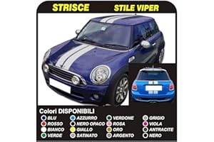 GRAFIC Autocollants KIT Bandes Capot ET arrière (Blanc Satin)