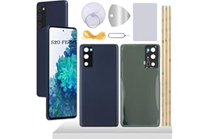 YHX-OU 6.5'' Copribatteria per Samsung Galaxy S20 Fe 5G SM-G781B SM-G781U Copri Batteria Sostituzione Posteriore Ricambio Posteriore Back Cover + Strumento di Installazione (Nero)
