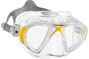 Cressi Nano Mask - Máscara de Buceo Profesional con Volumen Interno Mínimo, Ideal para Buceo y Pesca, Silicone Crystal, Talla Única, Adulto Unisex