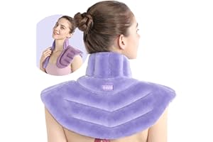 SuzziPad Microwave Heating Pad for Neck and Shoulders, Weighted Shoulder Wrap to Reduce Discomfort, Heated Wraps with Herbal Aromatherapy, Moist Heat Warmer Hot & Cold Compress
