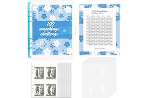100 Envelope Saving Challenge, HAIYUU A5 Agenda Risparmio Soldi con Buste Porta Soldi e Tracker Della Sfida, Budget Planner Money Binder Budget Binder per Risparmia il Denaro Challenge