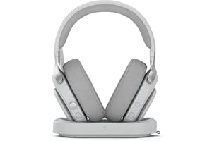 Fractal Design Scape Light - Wireless PC Gaming Headset - Abnehmbares Mikrofon mit Geräuschfilter – Bis zu 40 Std. Akkulaufzeit – RGB-Beleuchtung mit Statusanzeige – Grau