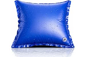 XXL poolkudde för poolskydd 120 x 120 cm inklusive rep – rund luftkudde, vintermedel för täckning i vinter och dåligt väder, tillbehör för pool baldakin