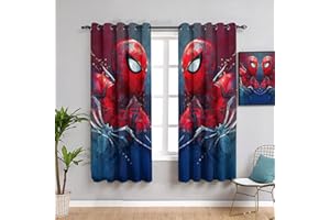 Enfunt-Home Superhelden Vorhänge Gardinen mit Ösen, Vorhang Blickdicht, Verdunklungsvorhänge, Fensterdekoration, Schlafzimmer Wohnzimmer & Kinderzimmer Deko, Blackout Curtain 2er Set