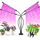 Pflanzenlampe LED, Pflanzenlicht, 40W Pflanzenleuchte, 4 Heads 80 LEDs Wachsen licht, Vollspektrum Wachstumslampe für Zimmerp