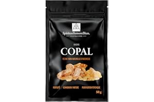 SPIRITUELLEMENTBIEN Incienso de Resina 100% Natural Sagrado Puro en Grano 50g- 100g para Fumigación, Quemador de Perfume o Incensario - Alternativa a Incienso en Barra o Cono (Copal, 50 gr)