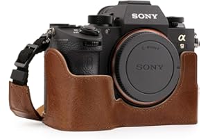 MegaGear MG1244 Sony Alpha A7RIII, A9, A7III Ever Ready prawdziwa skóra torba na aparat z paskiem do noszenia - brązowa