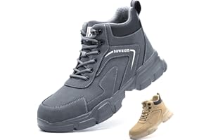 Bawalon Sicherheitsstiefel Herren Leicht Sicherheitsschuhe Herren Damen Wasserdicht Arbeitsschuhe mit Stahlkappe