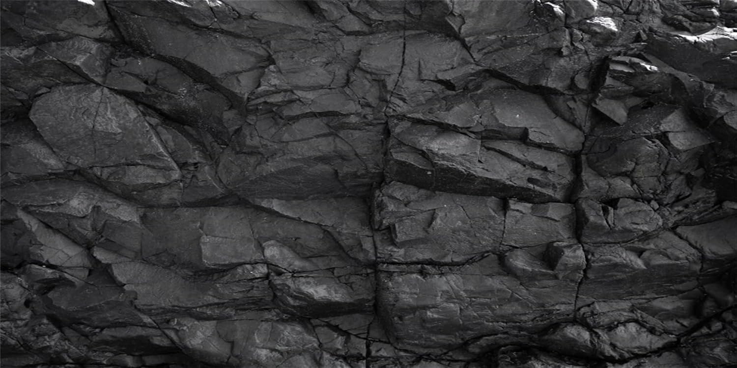 MIRRORANG 120x50cm Stone Aquarium Background Black Rock Fish Tank Poster Backdrop Rocky Terrarium Background Vinyl Background