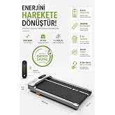 V-Fit Flat Koşu Bandı 34x79 cm Minimal Y&uuml;r&uuml;y&uuml;ş Bandı Uzaktan Kumandalı &amp; Eğimli